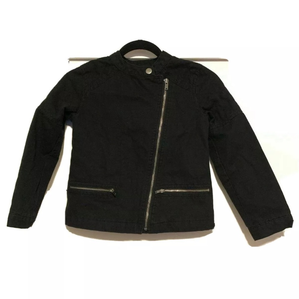 🌺 Girls Gap Kids Quilted Moto Jacket Sz MD EUC